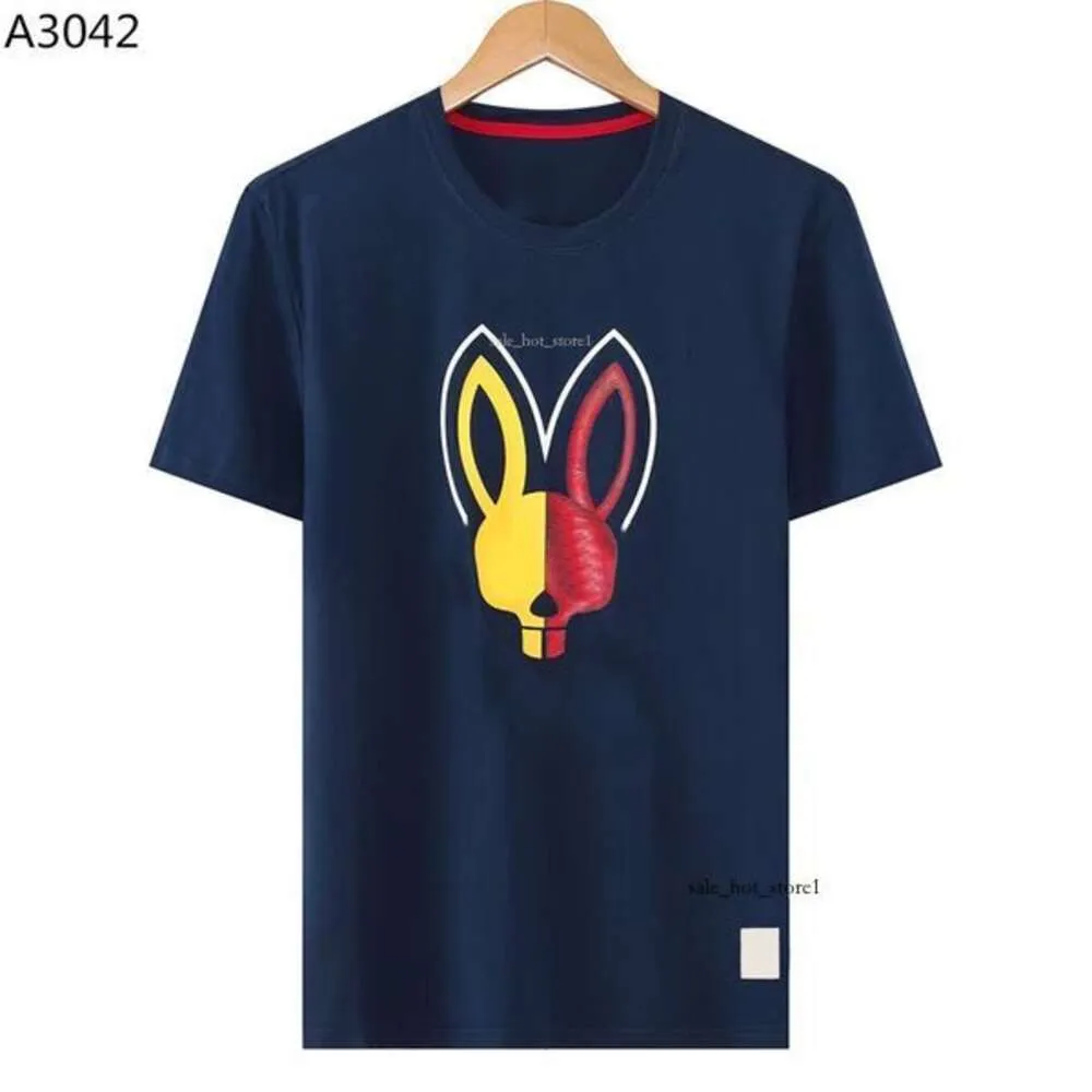 Psychos Bunnys Summer Casual T Shirt Mens Womens Szkielet Rabbit 2024 Nowy projekt Multity Men Men Shirt Projektant mody Para Krótki szef Polo 139