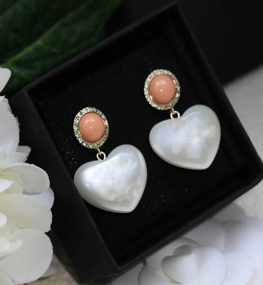 Nouvelles boucles d'oreilles en perles Viande Rose Femmes039s Doux Tempérament Brillant Élégance Halloween Noël Mode 2022 Argent 925 Bijoux5481215