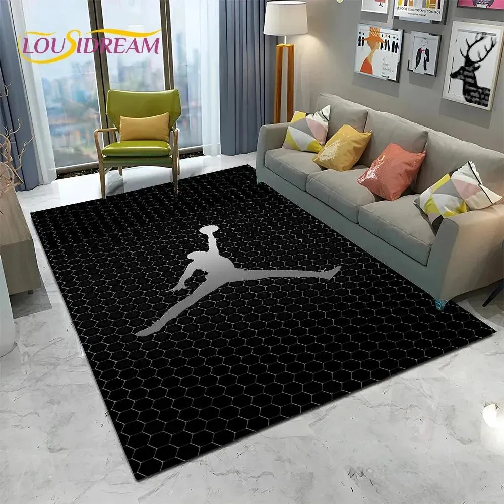 Spielmatten Babyteppiche Spielmatten 3D Cartoon Basketball HD Teppich Teppich für Zuhause Wohnzimmer Schlafzimmer Sofa Fußmatte Dekor Kinderspielplatz Teppich Nr