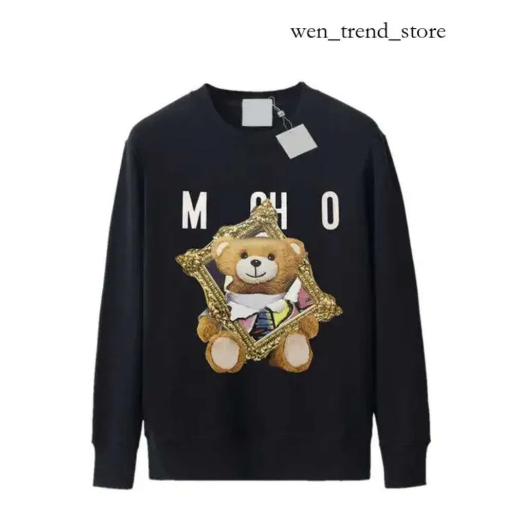 Moschino T-shirt Men's T-shirts Mens Hoodie Sweatshirts Designer överdimensionerade Autumn Womens Hoodys tröja Sportkvinna 225