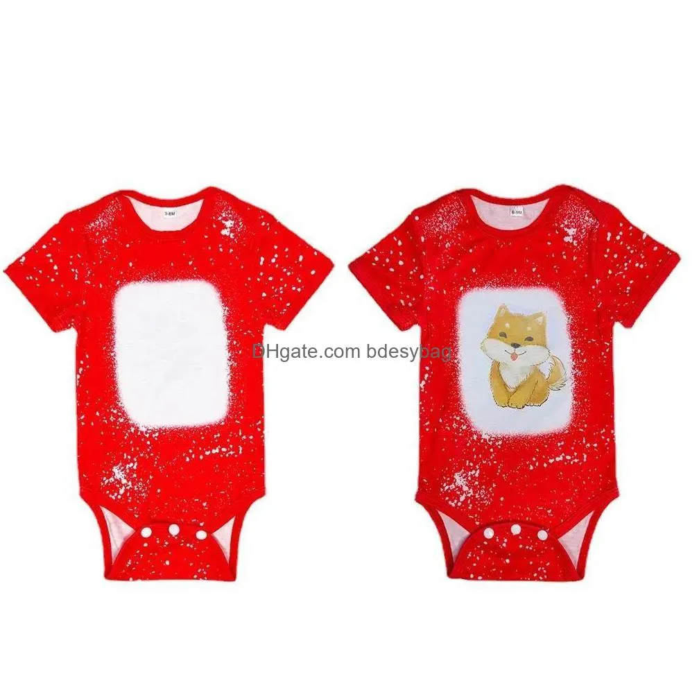 Christmas Decorations Blank Sublimation Short Sleeve Baby Bodysuit Tie Dye Heat Transfer Christmas Gifts Fs9553 Drop Delivery Home Gar Otkbq