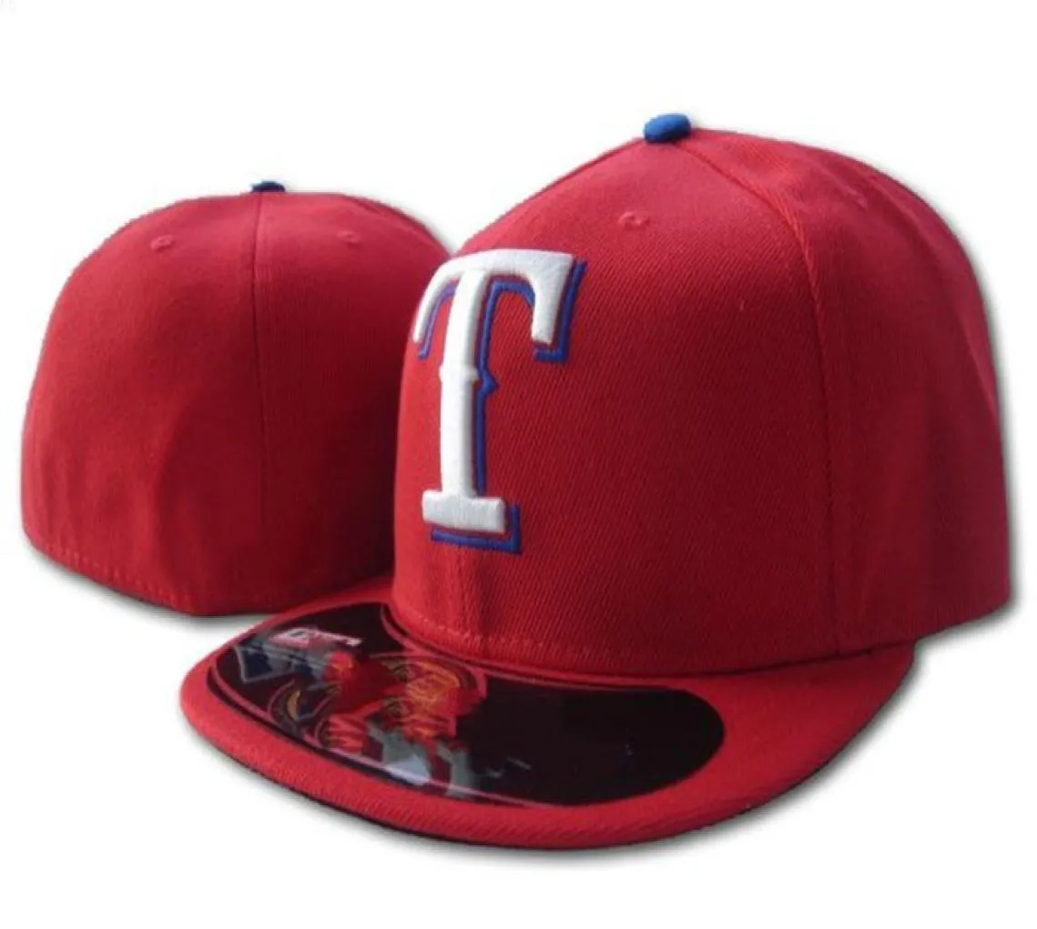 Rangers City Men039s Drużyna baseball Pełne zamknięte czapki Lets