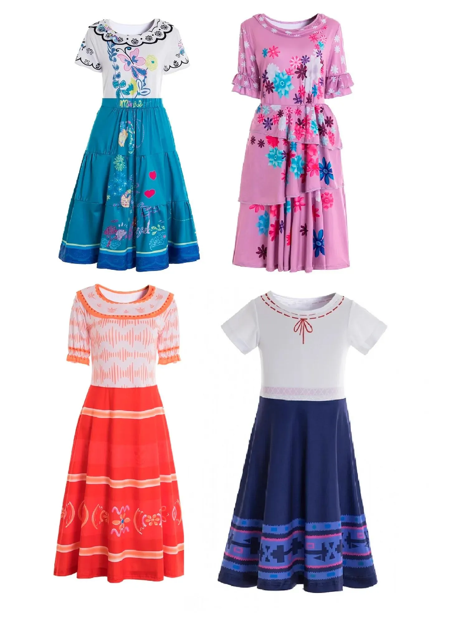 Outfits Family Matching Outfits Luisa Madrigal Costum Encanto Dolores Cosplay Costume Dress Women Girls Dress Kid vuxna Dräkt 230427