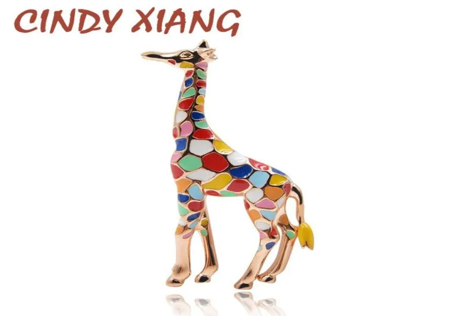 Cindy Xiang Emaille Giraffe Broches Voor Vrouwen Schattige Dieren Broche Pin Mode-sieraden Goud Kleur Cadeau Voor Kinderen Prachtige Broches T19055505