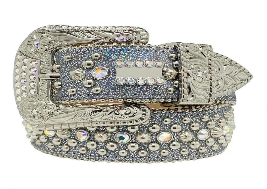 Fashion Belts for Women Designer MensSimon rhinestone belt with bling rhinestones as gift8885065