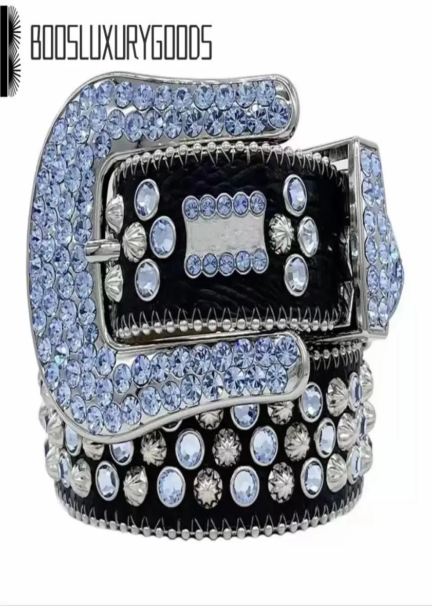 2023 DesignerBelt Simon Cintos para Homens Mulheres Cinto de Diamante Brilhante Preto em Preto Azul Branco Multicolor123451241725