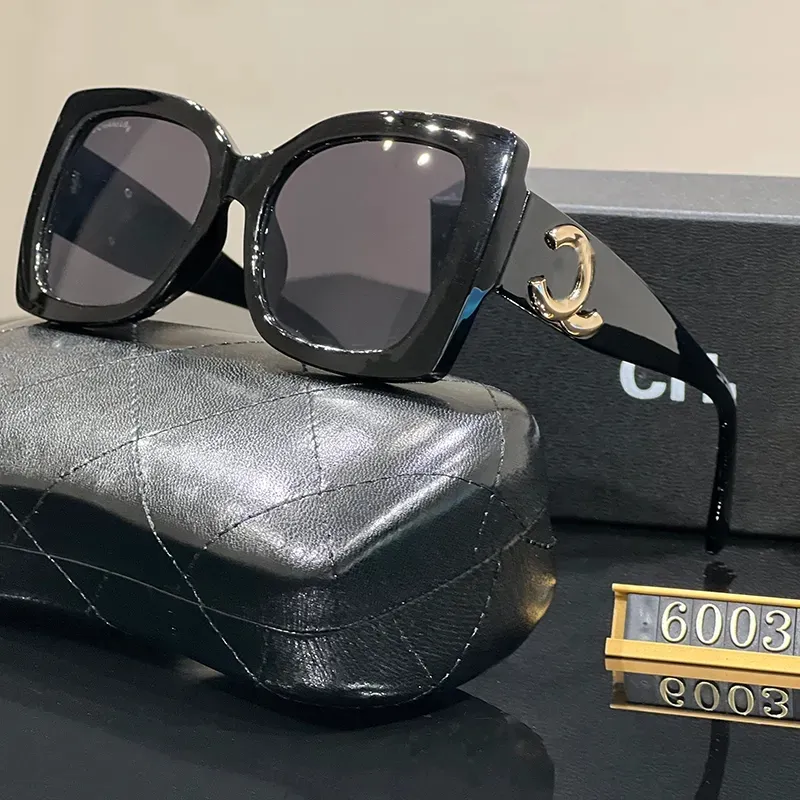 Occhiali da sole designer occhiali da sole canale di lussuoso telai quadrati di occhiali da uomo femminile goggle sfumature di guida all'aperto occhiali da sole spiaggia occhiali da sole 2024