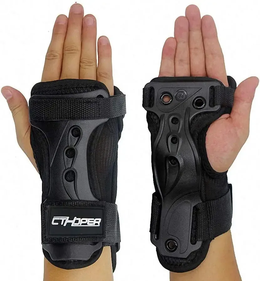 CTHOPER Skifahren Handgelenkschutz Handschuhe Rollschuhlaufen Handflächen Schutzausrüstung Unterstützung für Snowboarden Skateboard Radfahren 231226