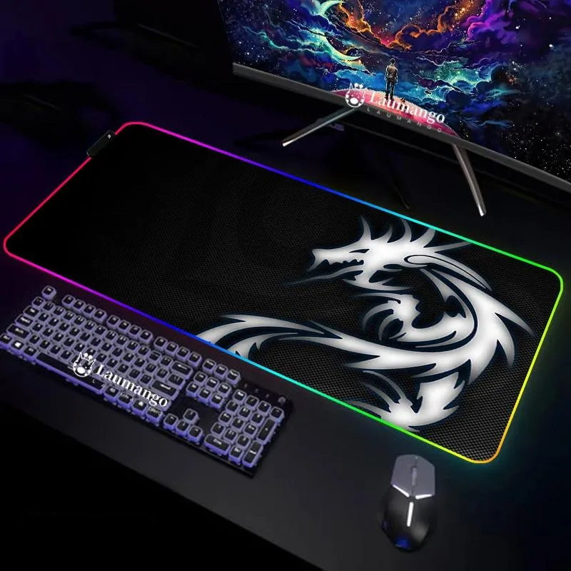 Подставки Msi Нескользящий коврик Rgb Игровой коврик для мыши Ноутбук Led PC Gamer Клавиатура Mause Xxl Резиновые накладки Коврики с подсветкой Коврик для мыши Расширенный ноутбук