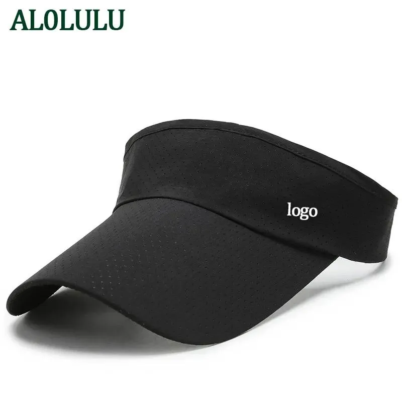 帽子al0lulu with logo hollow top Hat Sun Visor Peaked Cap Men's and Women's Sports Sun Hat