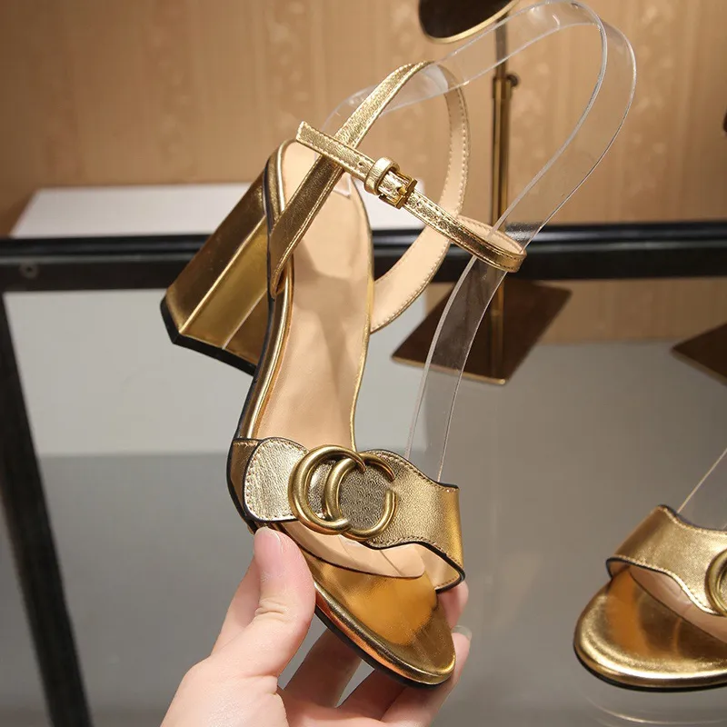 Save Big on Bulk Designer Slide Sandals Womens Women's Gold Ankle Wrap  Leather Sandals High Heel Platform Wedge Open Toe Summer Beach Party Shoes 