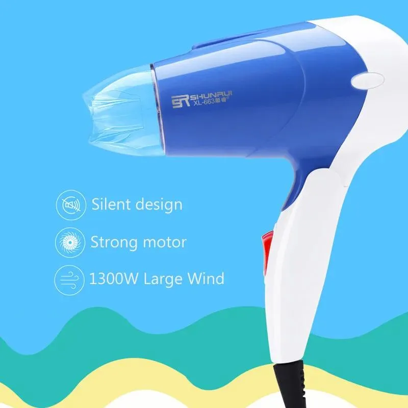 Dryers 1300W 220240V Foldable Handle Hair Dryer Portable Traveller ABS Hair Blower Styling Tools Professional Electric Hair Dryer 51D
