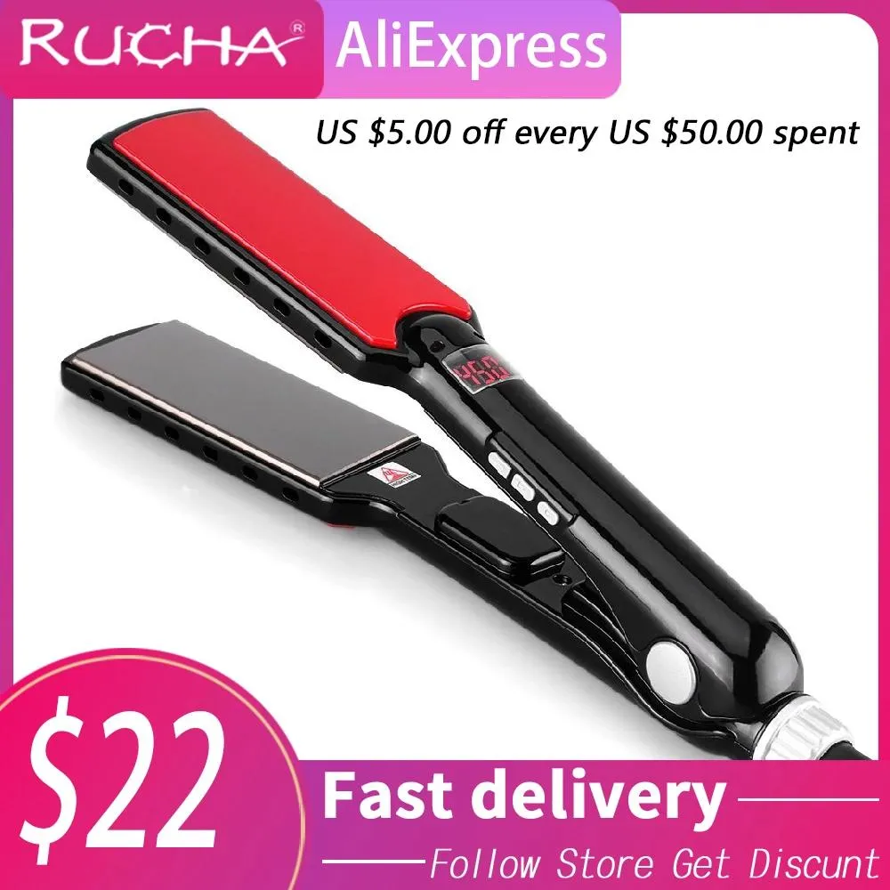 Straighteners Hair Straightener 480F High Temperature Professional Wide Plates Irons MCH Titanium Treatment Hair Flat Iron