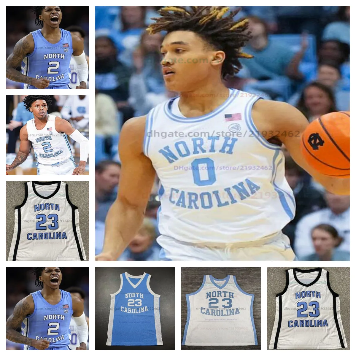 Customzied North Carolina Seth Trimble Tar Heels College Basketball Personalizzato Qualsiasi nome Numero UNC Maglie da uomo Paxson Wojcik Jalen Washington Creighton Lebo Rob Landry