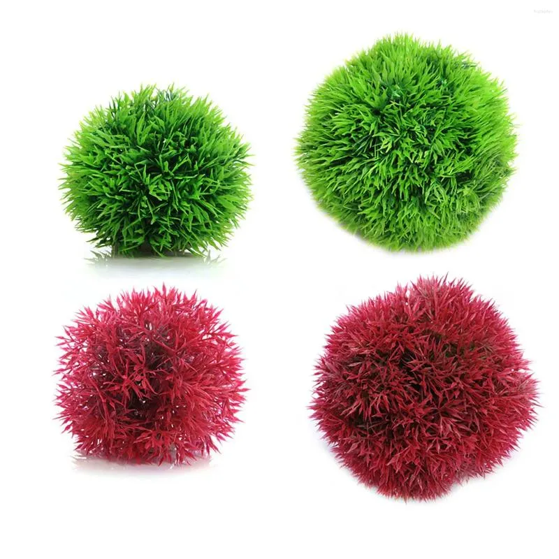 Dekorativa blommor Aquarium Landscape Simulation Grass Plant Decoration Plast Ball Christmas For Home Decor Prydnad Dropshiping