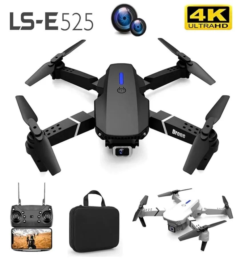 LS E525 E88 PRO DRONE 4K HD Dual Lens Mini Drones WiFi 1080p RealTime Transmission FPV AirCraft Cameras Foldbar RC Quadcopter G9414569