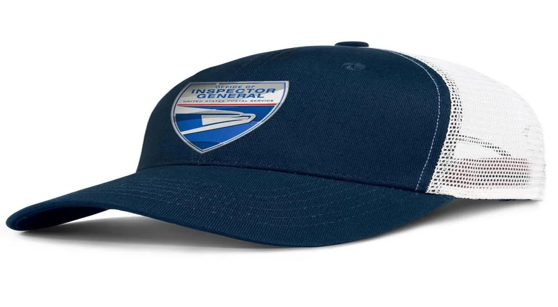 Servizio postale degli Stati Uniti USPS blu bianco da uomo e da donna regolabile camionista meshcap personalizzato squadra cappelli da baseball alla moda usp7990285
