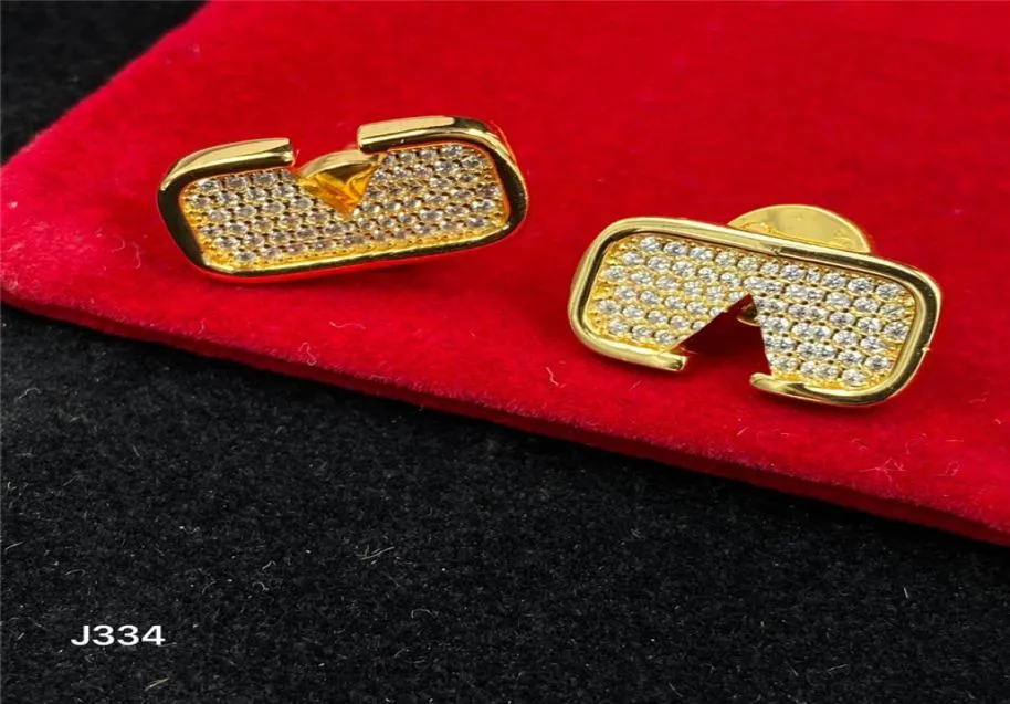 Full Crystal Charm Earrings Designer Women Letter Shape Eardrop Letters Steel Seal Dangler Studs With Box4793647