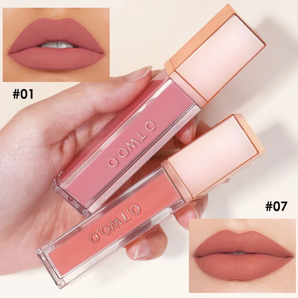 OTWOO 12 stuks Fluwelen Vloeibare Lipstick Lipgloss Matte Pigment Waterdicht Langdurige 12 Kleuren Tint Voor Vrouwen Make-Up 231225