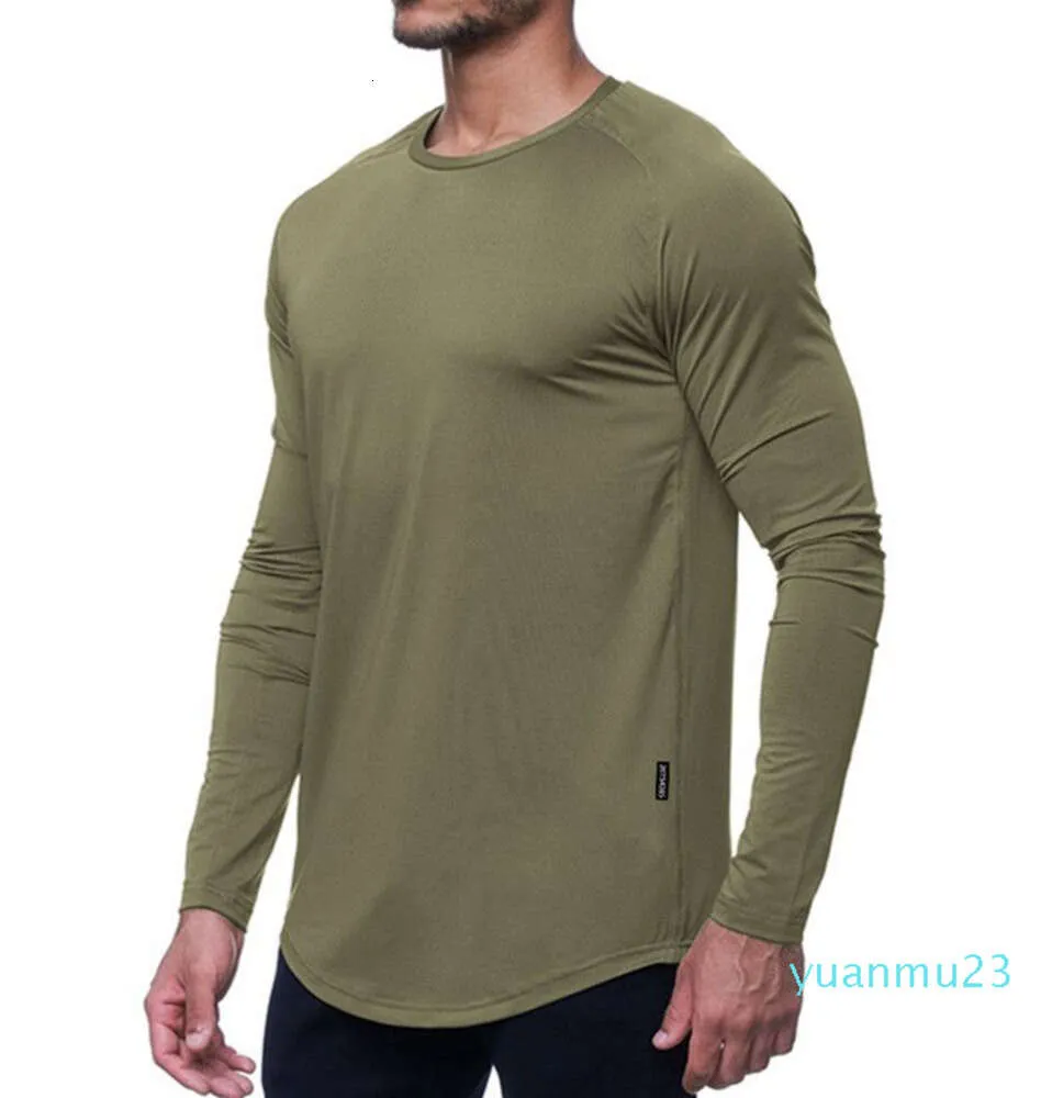 Lu Männer Yoga Outfit Sport Langarm T-shirt Herren Sport Stil Enge Training Fitness Kleidung Elastisch Schnell Trocknend Tragen 155