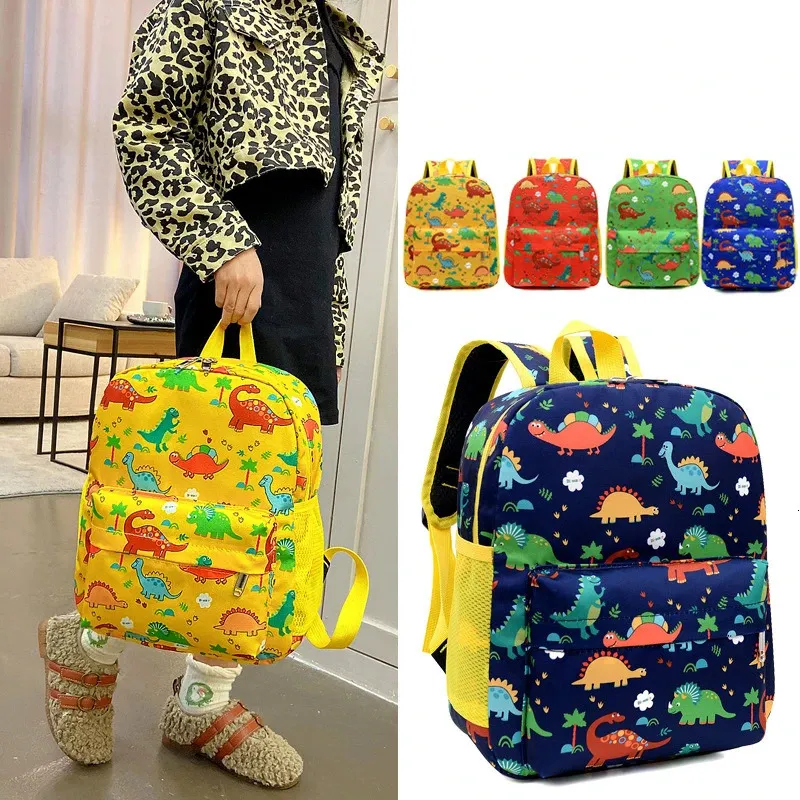 Kids Dinosaur Backpack For Boys And Girls Primary School Kindergarten Bookbag For 3 5 Year Old Large Capacity Schoolbag With Chest Strap Water Bottle Pocket From Fan08 10.07 DHgate.Com