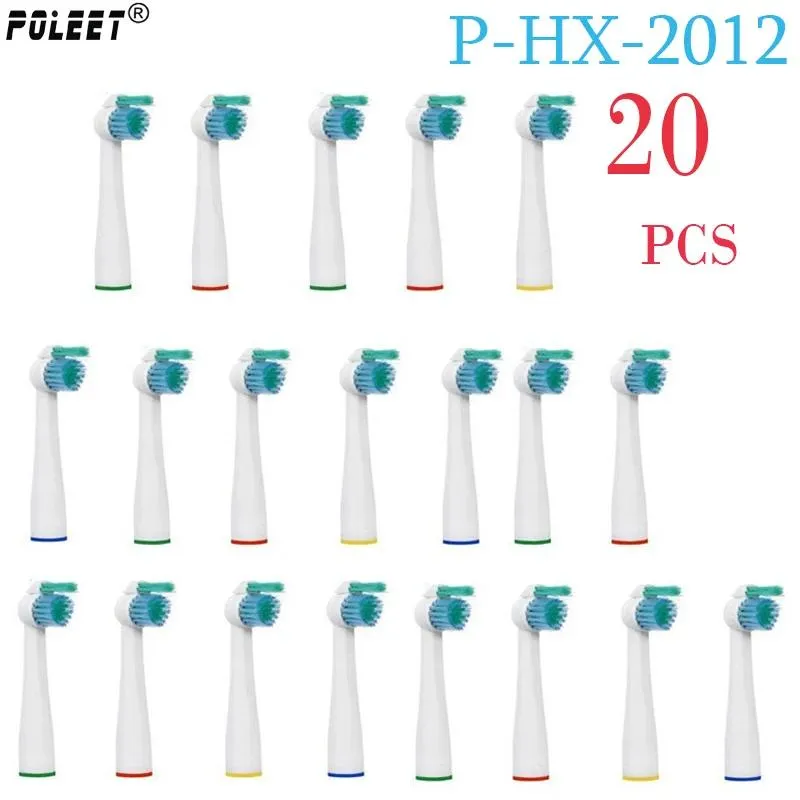 歯ブラシポリート20pcs/lotエレクトリック歯ブラシ交換ヘッドPHX2012 HX2012フィリップス歯ブラシヘッドソフトブリスルオーラルケア