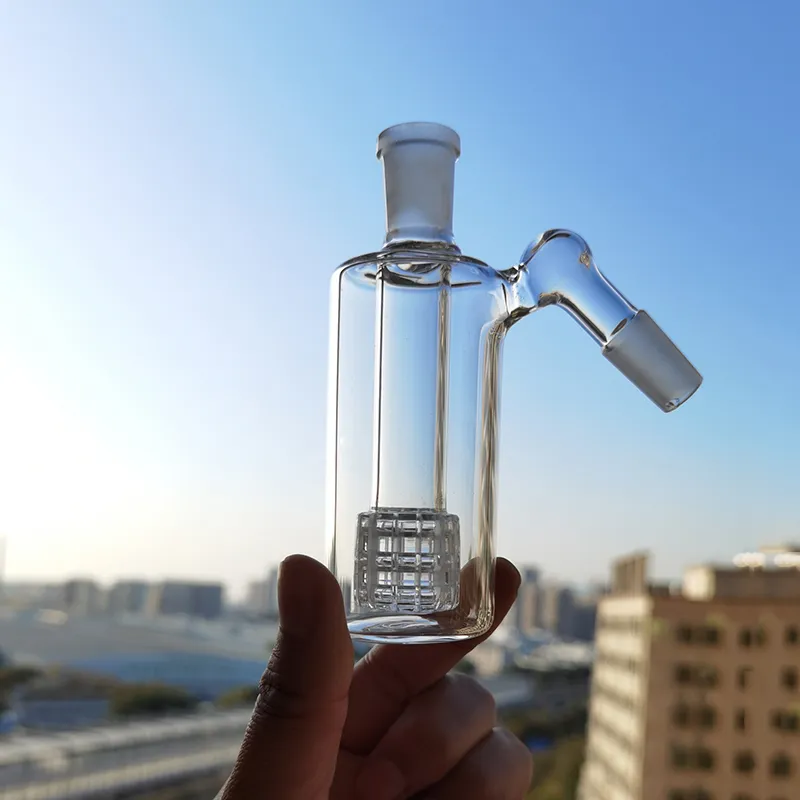 Birdcage Glass Ash Catcher Hookahs Apporx 4,6 polegadas Mini Grosso Pyrex Clear Bubbler Ashcatcher 45 90 Graus 14mm 18mm Para Hookah Dab Rig Bongs