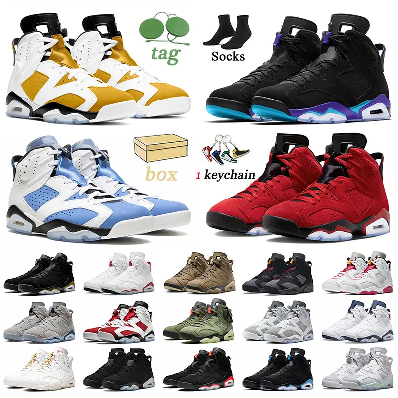 Stock x Nike Air Jordan 6 Jordan Retro 6 6s Travis Scott Jumpman Баскетбольные туфли box 2021 Carmine мужской баскетбольный обувь инфракрасный кролик технология хром зеленый
