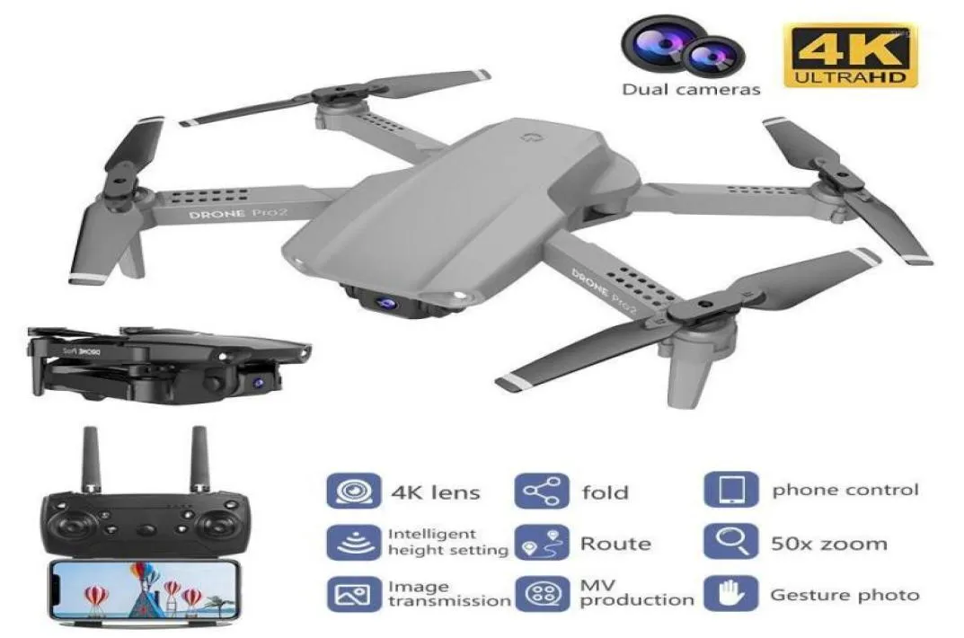 Nowy E99 Pro Drone 4K przepływ optyczny Quadrocopter z podwójnymi kamerami Składanymi RC Dron Smart Follow Me Super Wide Angle Camera14533904