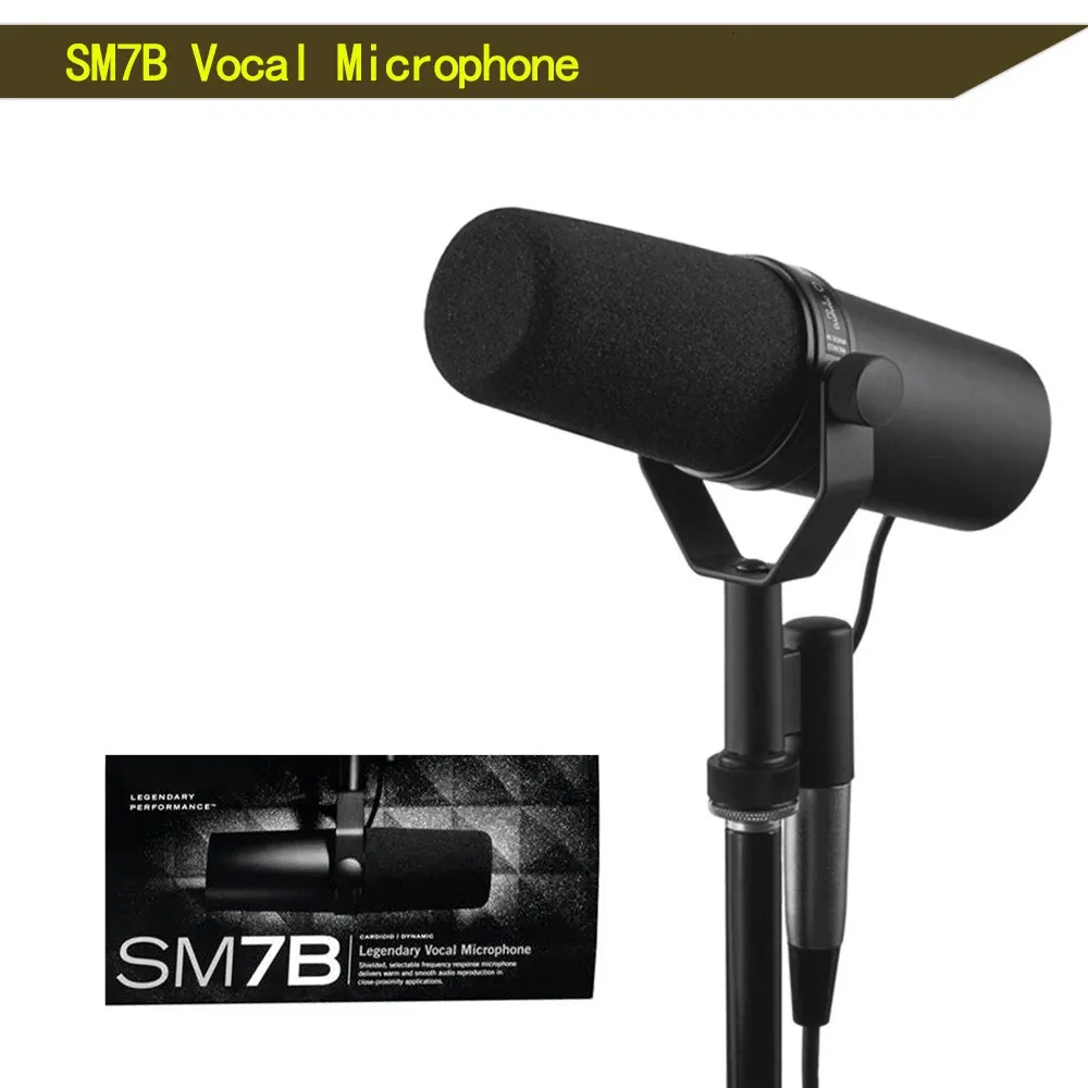Профессиональный студийный кардиоидный микрофон SM7B, запись трансляции, подкастинг, прямая трансляция игр, вокал, динамический 231226