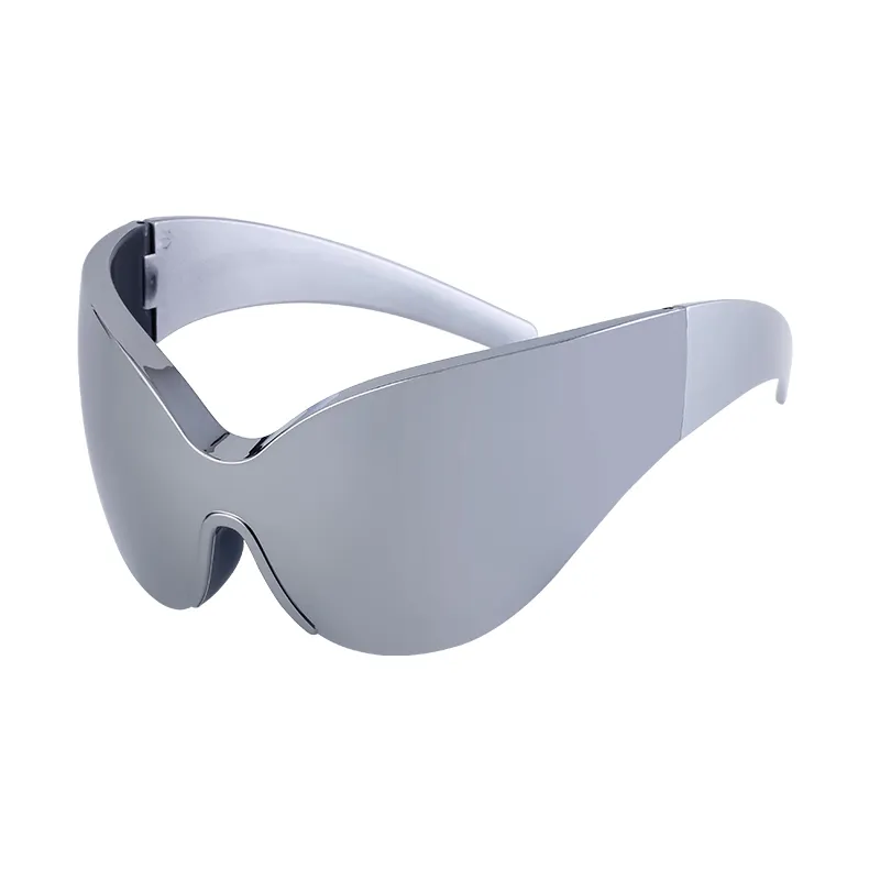 Sunglasses With Glass Lenses Hyperbolic One Piece NO Frame Goggles