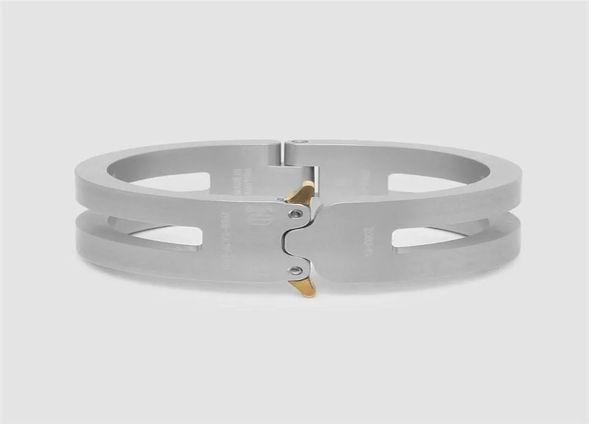 Version mode 1017 ALYX 9SM piste de montagnes russes Alyx Bracelet en alliage d'aluminium hommes femmes unisexe Couples bijoux bracelets femmes2964355