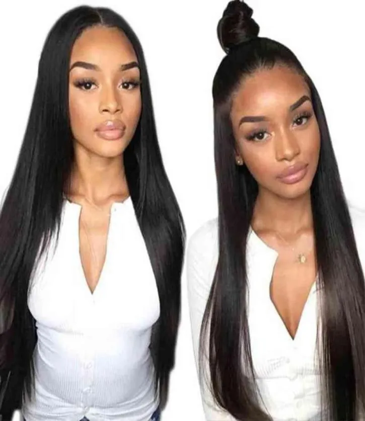 Magnifique 13X6 Vison Transparent Droite Vierge HD Avant de Lacet Perruque Soyeuse 40 Pouce Perruque de Cheveux HumainsTransparent HD Lace Frontal Wig1833082