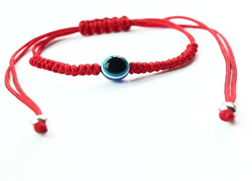 spedire 20 pezzi portafortuna rosso filo filo braccialetto di corda blu turco malocchio fascino bambine bambini bambini intrecciati9207594