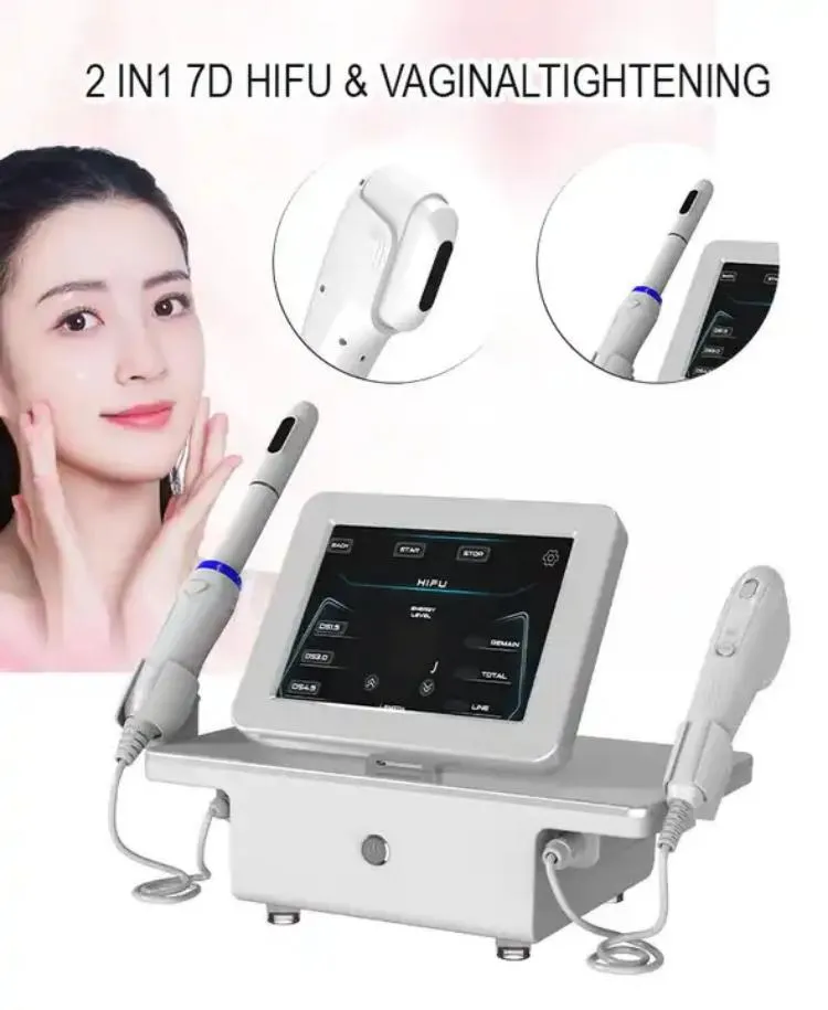 Factory 2 In 1 7d Hifu Rf Machine Hifu Rf Anti-wrinkle Skin Tightening Rejuvenation HIFU Lifting Vaginal Tightening Cartridges Device Frice