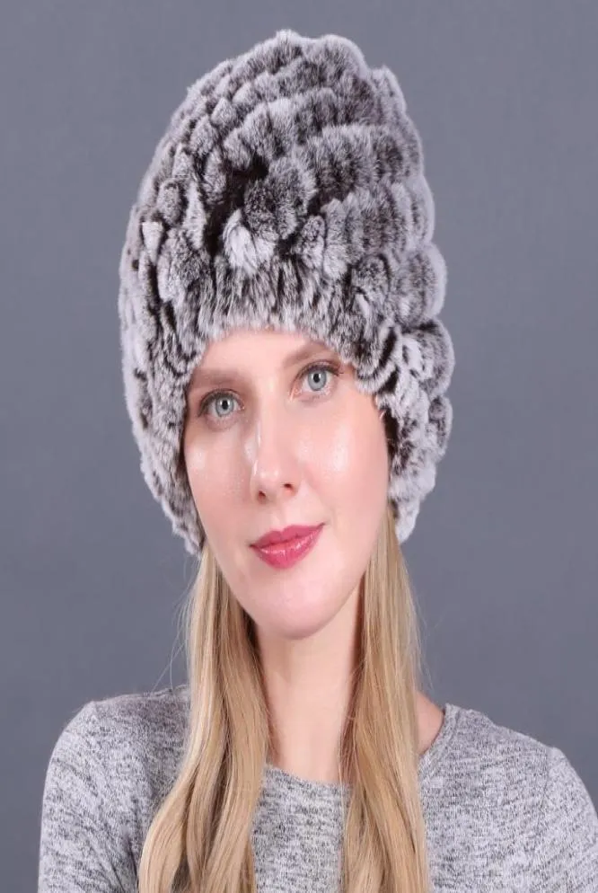 Chapeau de créateur d'hiver en fourrure de lapin, casquette chaude pour femmes, chapeaux chauds en peluche épaisse et Protection coupe-vent, Caps9625684