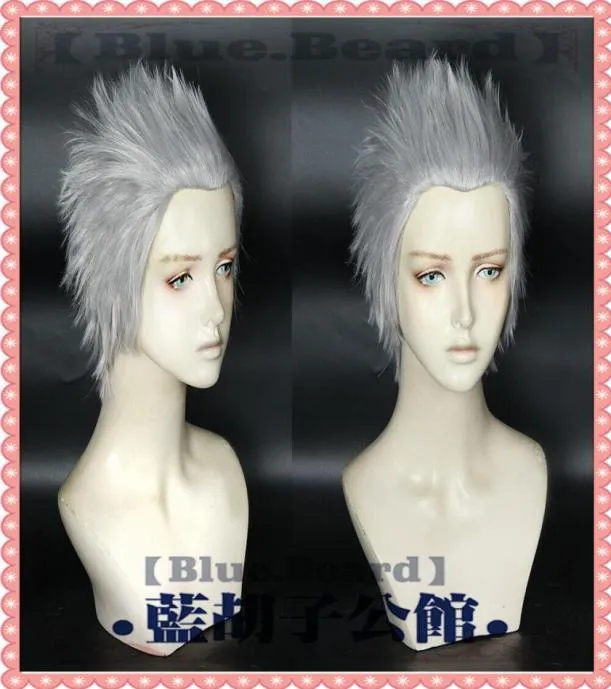 Game Devil May Cry 5 vergil Short Silver Grey Cosplay Wig011856834
