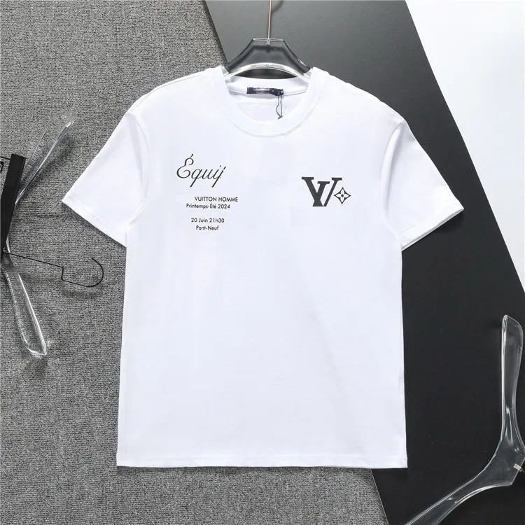 Men's Designer Men's Women's T-shirt Fashion black and White T-shirt Luxury lettering tees