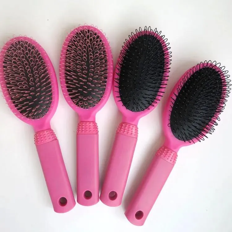 Brosses cheveux peigne boucle brosses pour Extensions de cheveux humains perruque boucle brosses dans les pinceaux de maquillage outils couleur rose grande taille