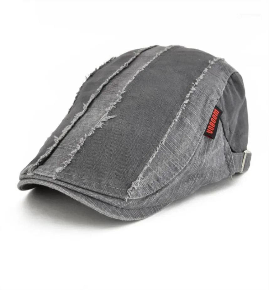 Sboy chapeaux VOBOOM gris en détresse coton casquette plate Men039s casquettes de Golf rétro Baker Boy chapeau mâle Gatsby pilote Cabbies béret Boina 17157610