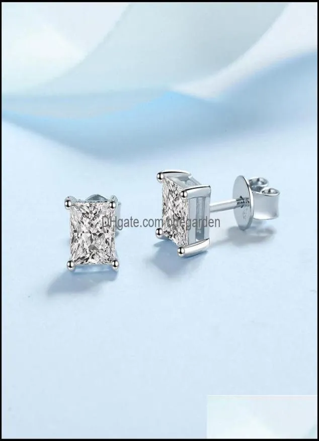 تم تمرير اختبار مجوهرات الأميرة الأميرة 2CT Rhodium مطلي 925 Siercolor زوجين هدية 220211 تسليم إسقاط 2021 J3DQ83906219