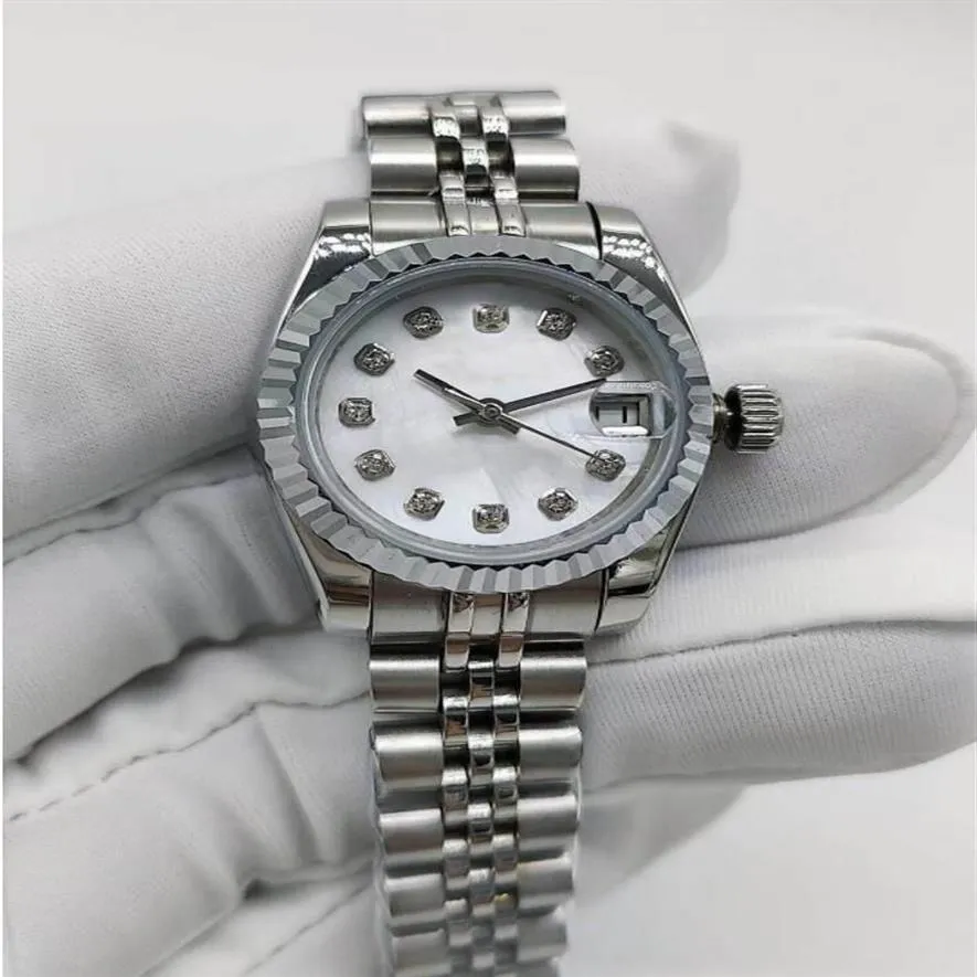 17 Styles Womens 26mm Watches Full Stainless Steel Automatic Mechanical 2813 Movement Watch Diamond Iced Out Woman Wristwatches LA307A