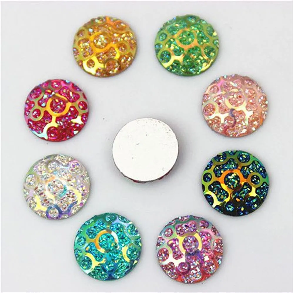 200PCS 11 5mm Crystal AB Color Round flatback Resin Rhinestones Stone Beads Scrapbooking crafts Jewelry Accessories ZZ764318Z