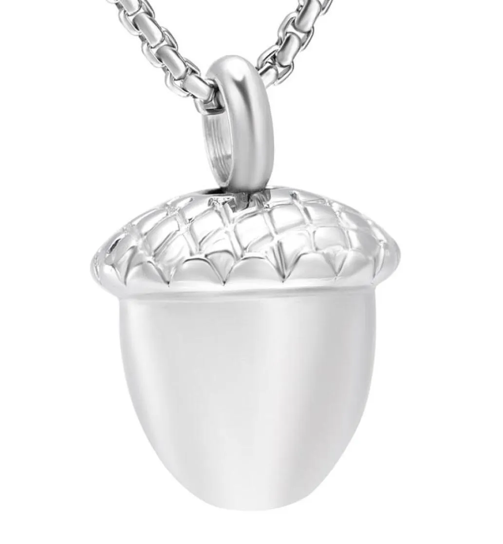 Chains ACORN Cremation Necklace For HumanPetAnimal Ashes Stainless Steel Memorial Urn Keepsake Pendant Jewelry WomenKid7195604