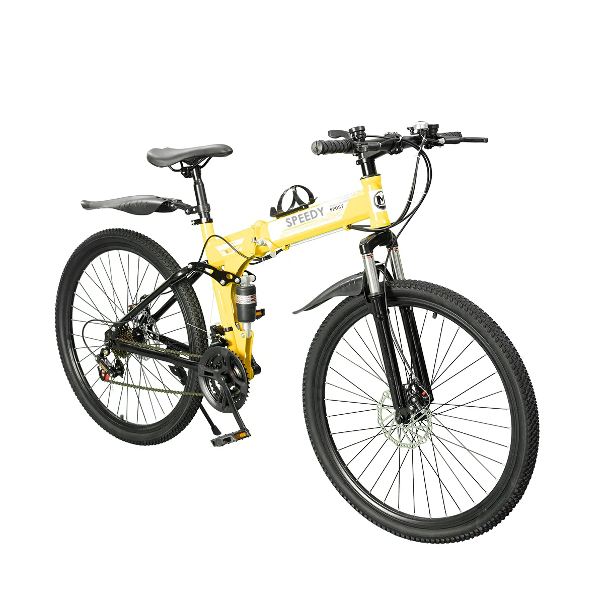 Folding Mountain Bike R001 Variable Speed Wheel Bicycle Half Aluminum Brake Handle High Carbon Steel Mechanical Disc Brake City Road Bikes for