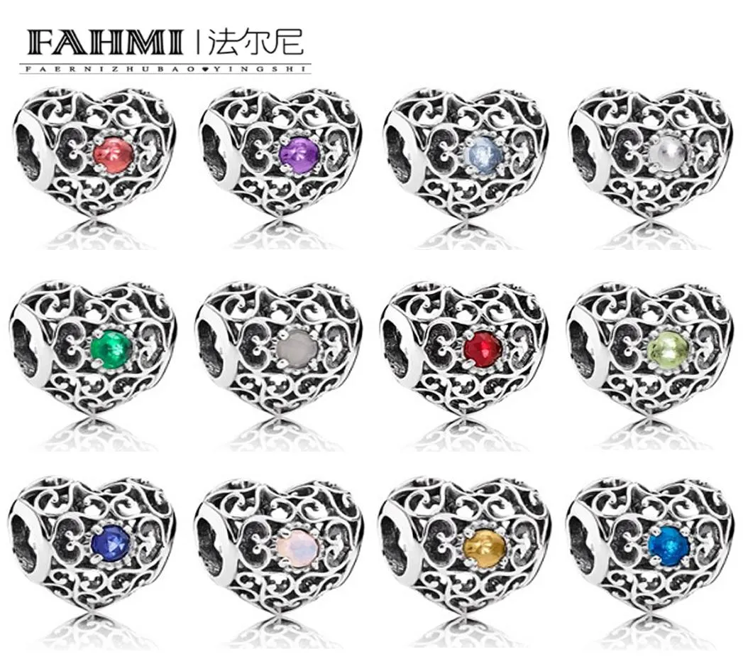 FAHMI 100 925 Sterling Silver 11 Charm JANUARY JUNE MARCH DECEMBER OCTOBER MAY AUGUST APRIL FEBRUARY JULY SEPTEMBER SIGNATURE BI7810082