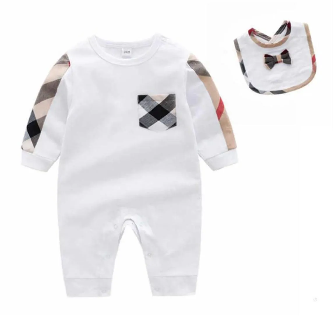 desginer baby clothingBaby039s onepiece clothes spring and autumn cotton newborn pajamas new born women039s climbing clothe1108634