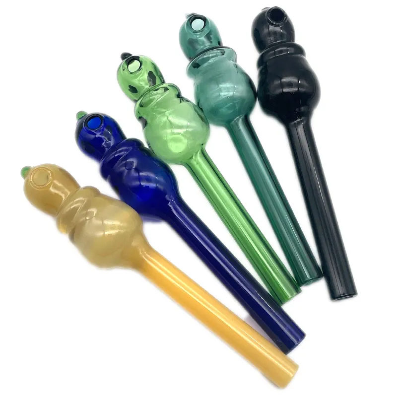 Smoking Pipes Colorful Pyrex Oil Burner Glass Pipe Tube Naill Tips Mixed Colors Packed