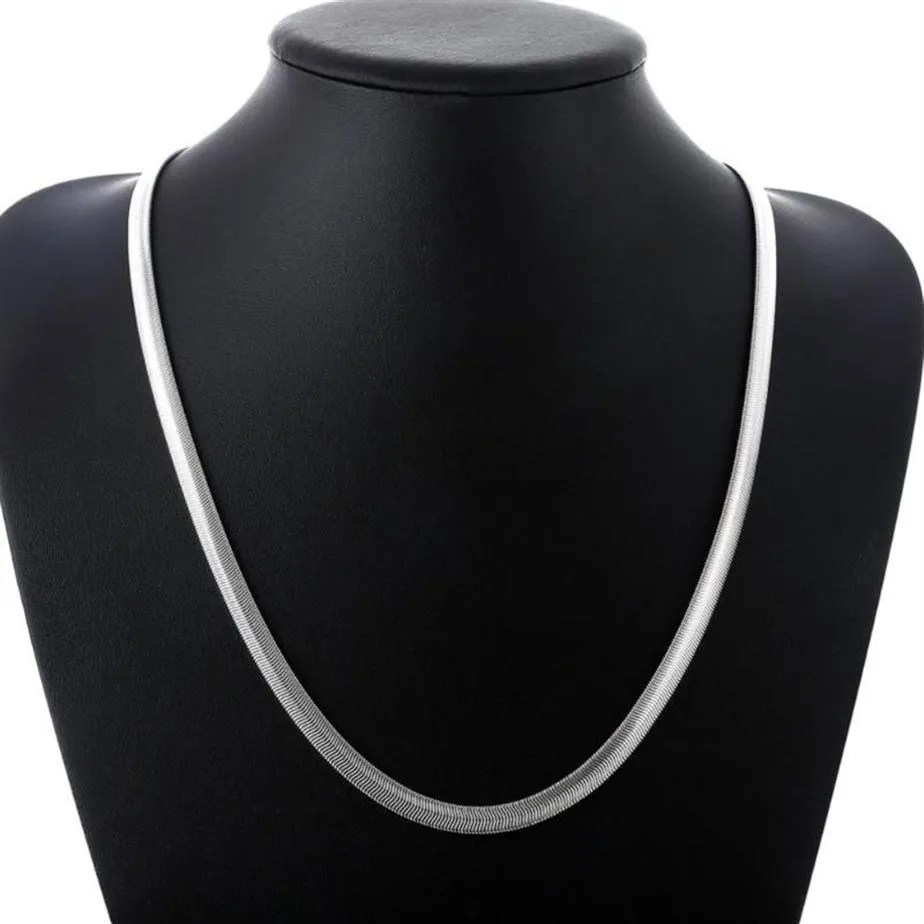 Hermosa 6 mm łańcuch łańcucha węża naszyjniki Choker nowoczesne piękno 16 „18” 20 '' 22 '' 259D