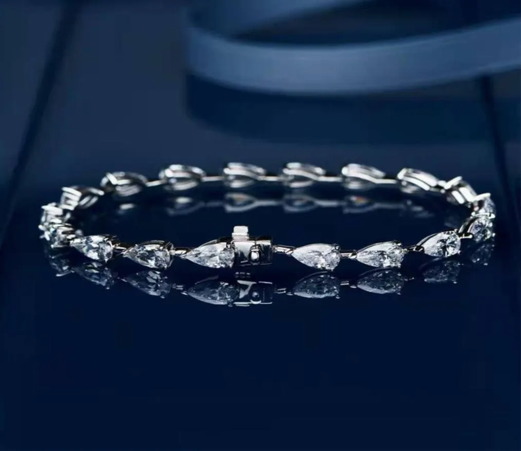 HBP Water Drop Bracelet Women039S Diamond Friend High Carbon Diamond Ins Niche Design Luxury 925 Silver Silverite Bracelet4803811